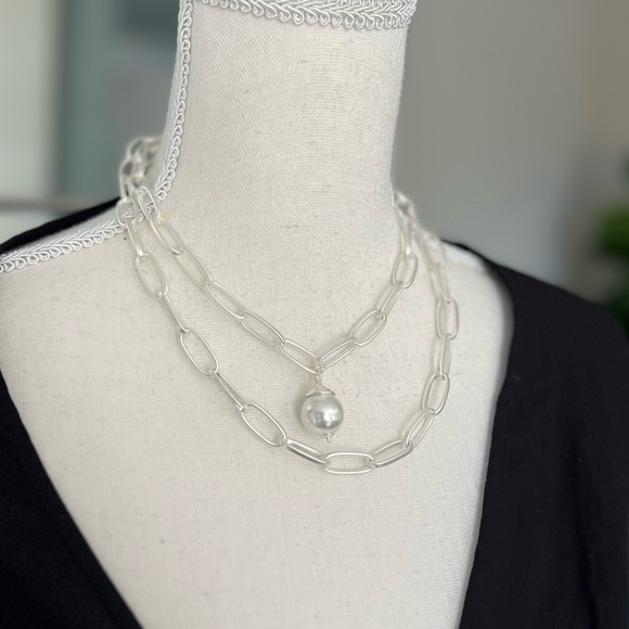 KARINE SULTAN Layered Necklace in Silver - Picture 3 of 3
